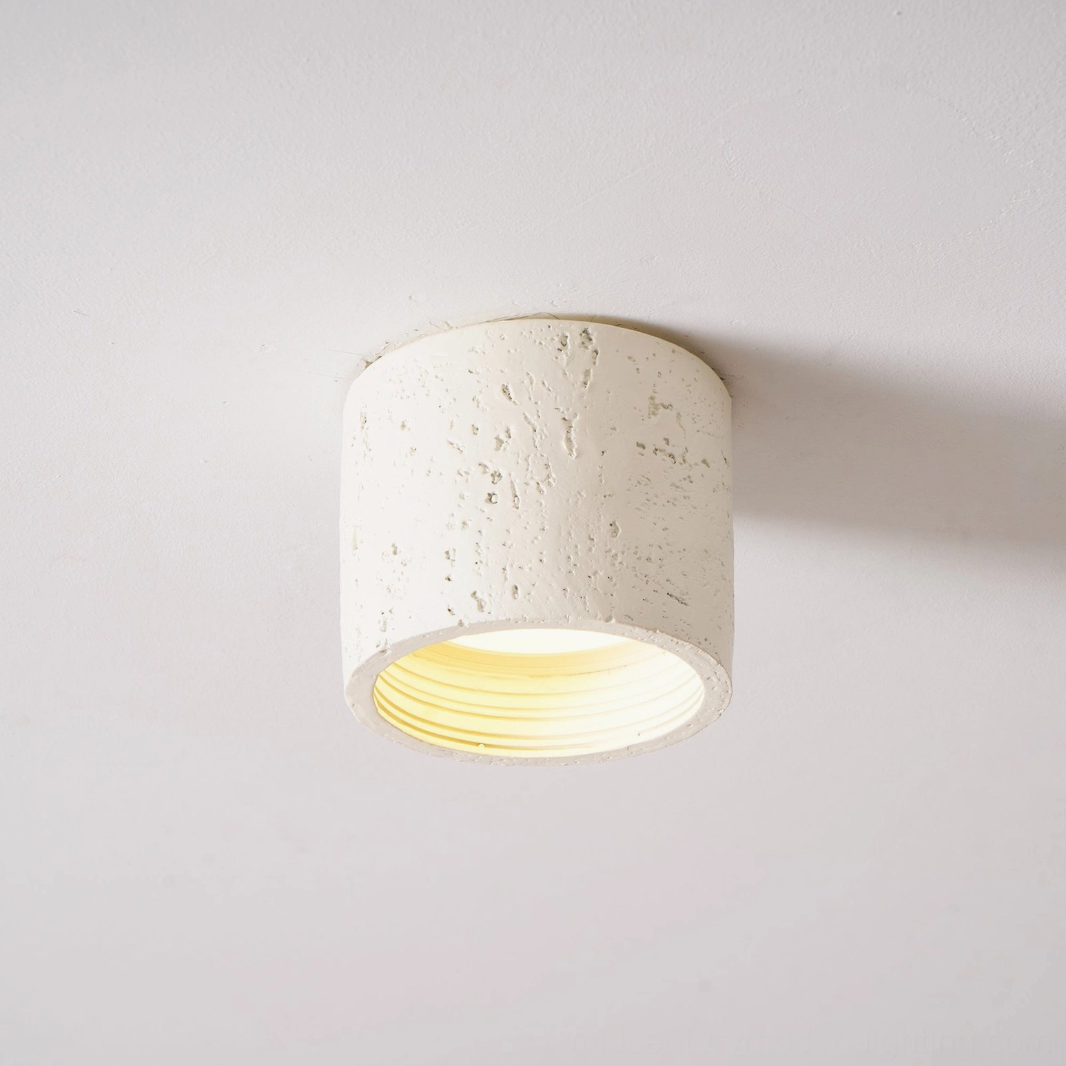 Carso white yellow pale cream finish pendant lamp, Scandinavian modern setting