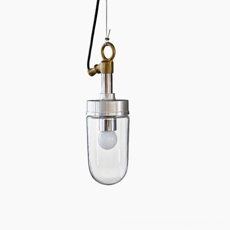 Carson Capsule Pendant Light 10cm diameter 33cm height mid-century modern lighting fixture