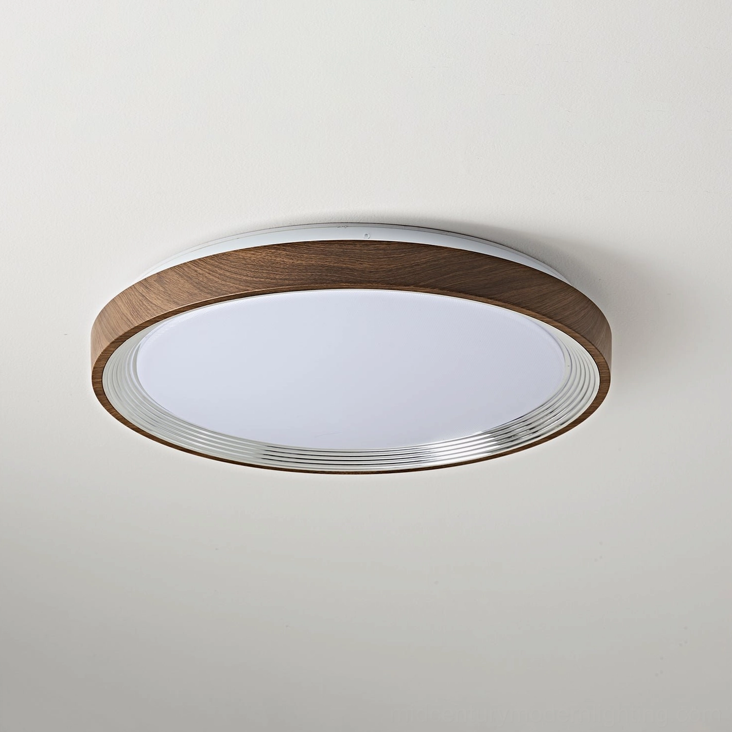 Cerova gold-trim ceiling light fixture in transitional interior design space
