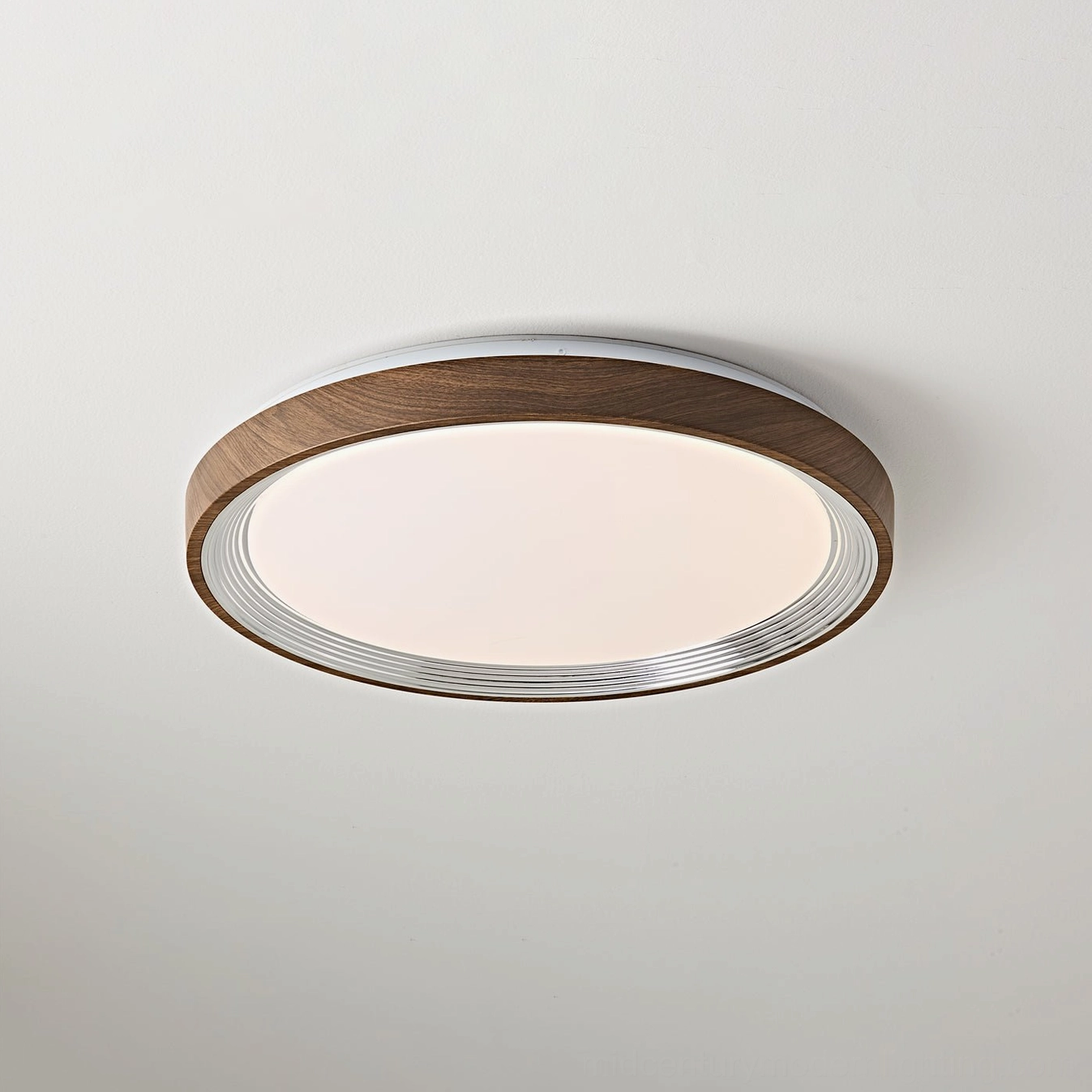 Cerova mid-century modern round ceiling light fixture in scandinavian interior setting