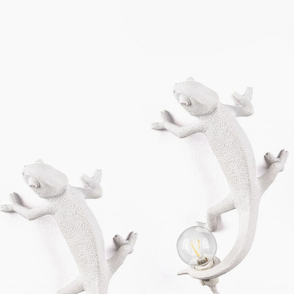 Chameleon wall sconce creative lighting design, mid-century modern sculptural fixture