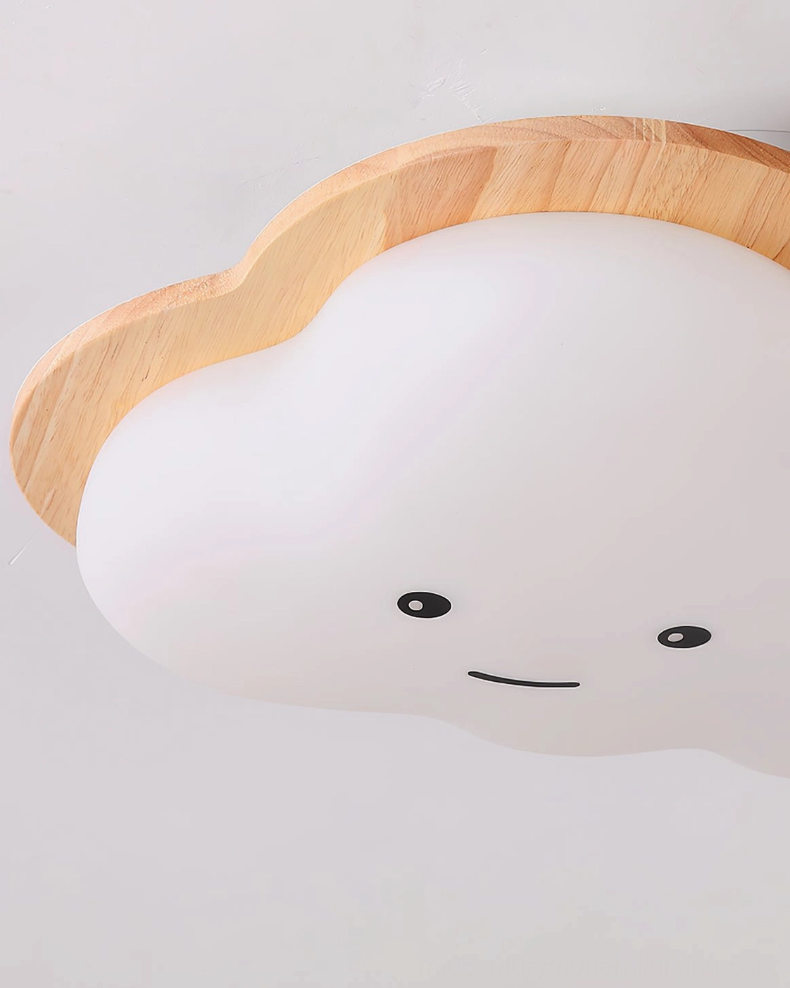 Cheerful smiling cloud ceiling lamp showcasing design versatility in Nordic minimalist home interior