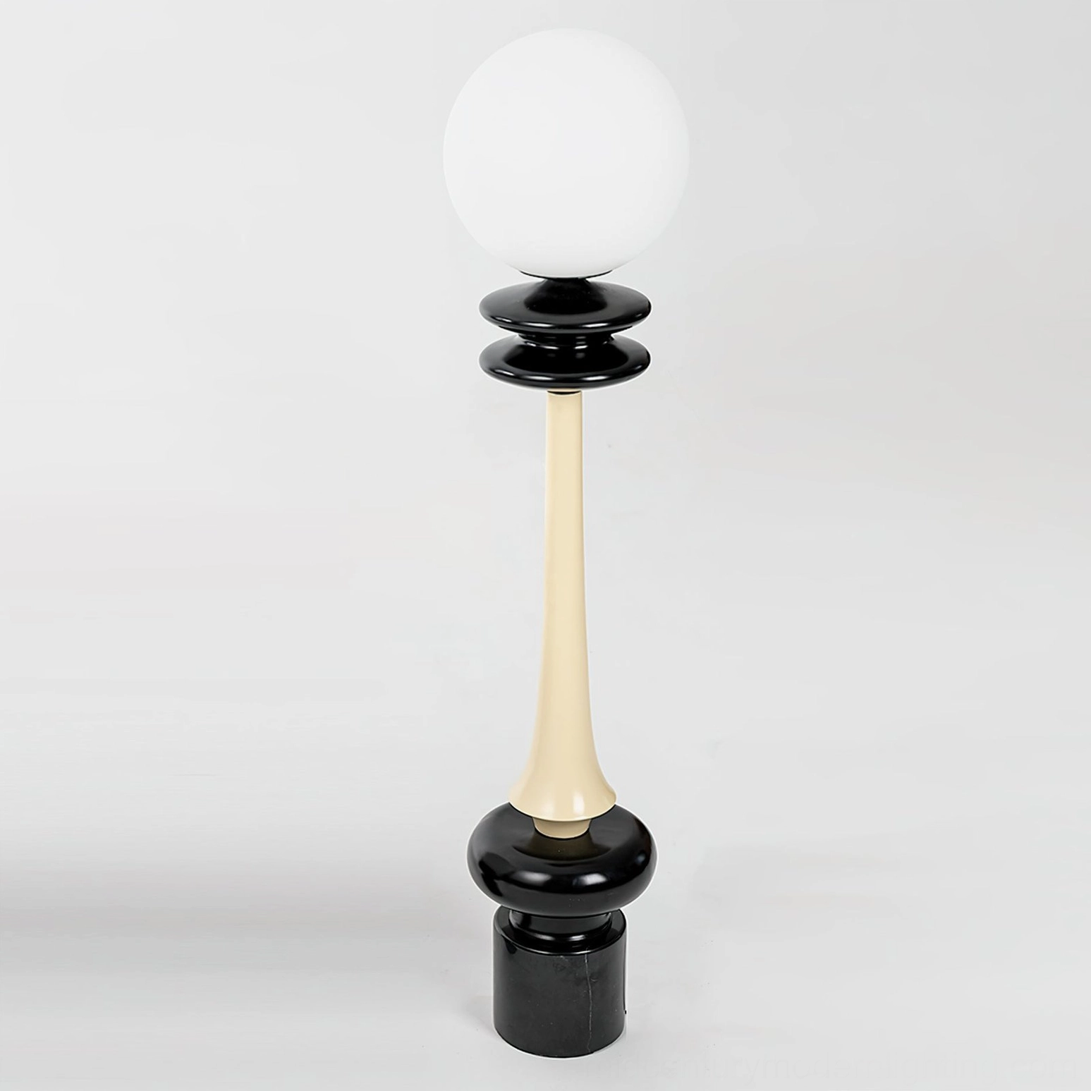 Chess floor lamp full height view showing proportions and sculptural silhouette