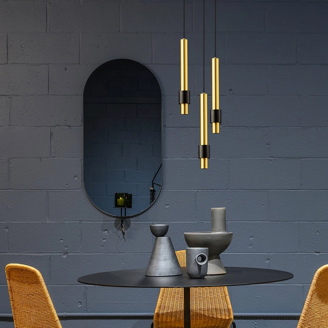 Cicada pendant lamp displaying warm LED light distribution, modern indoor ceiling fixture