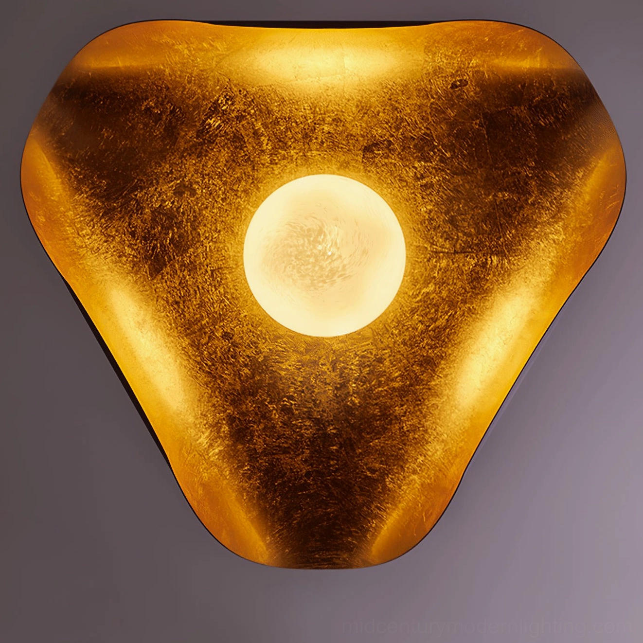 Cilla asymmetrical pendant lamp, gold interior diffuser with matte exterior, modern lighting aesthetics