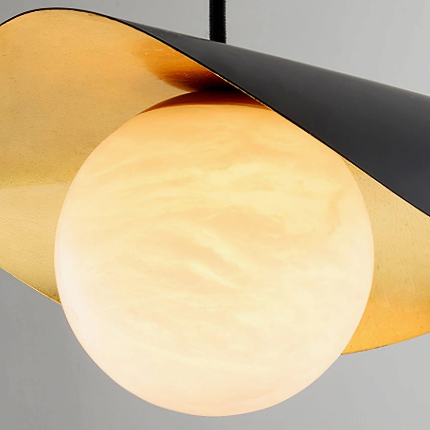 Cilla modern pendant lamp, asymmetrical dome lighting fixture, Scandinavian and mid-century modern pendant light
