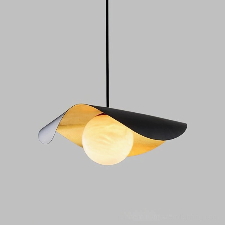 Cilla pendant lamp black and gold finish, modern pendant light fixture for contemporary interiors