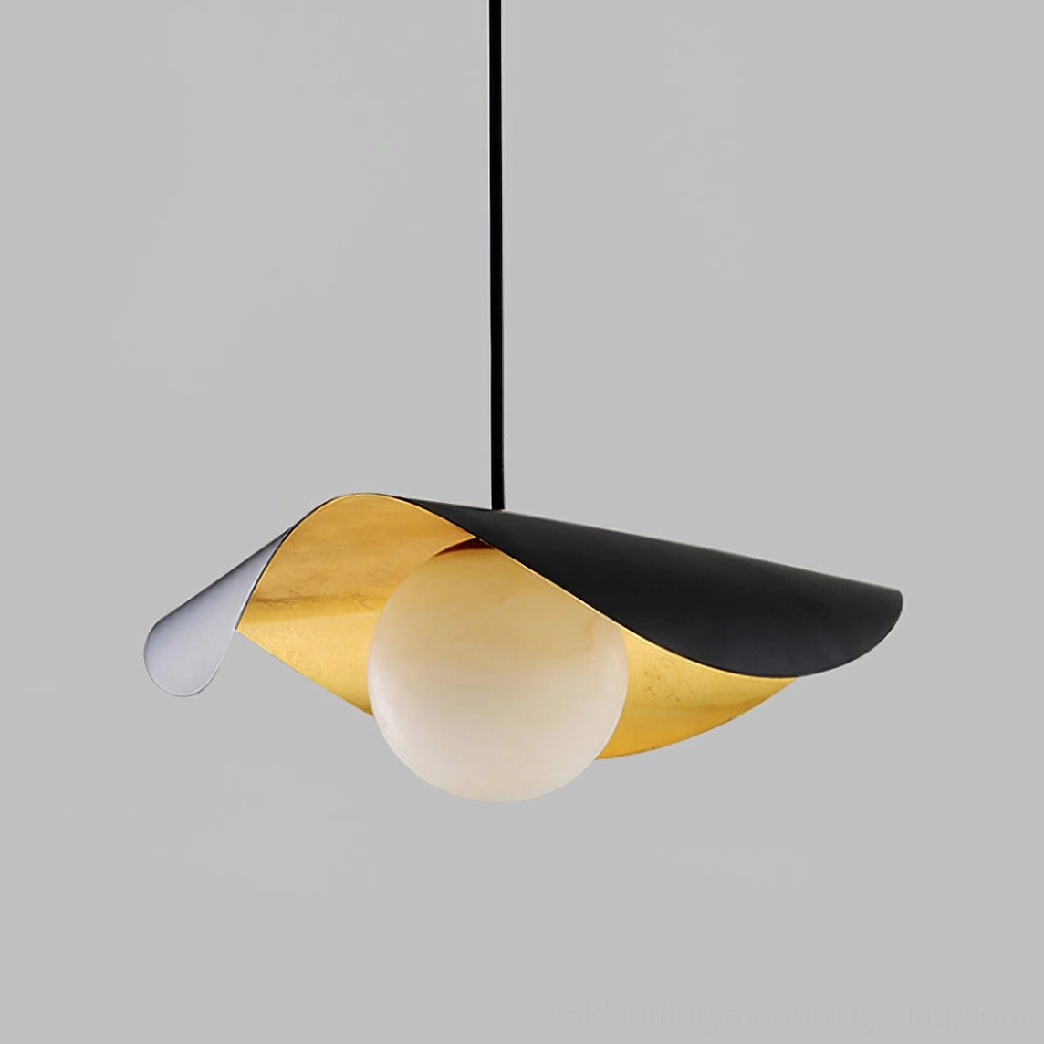 Cilla pendant lamp frosted alabaster globe, soft diffused lighting, contemporary pendant design for residential spaces