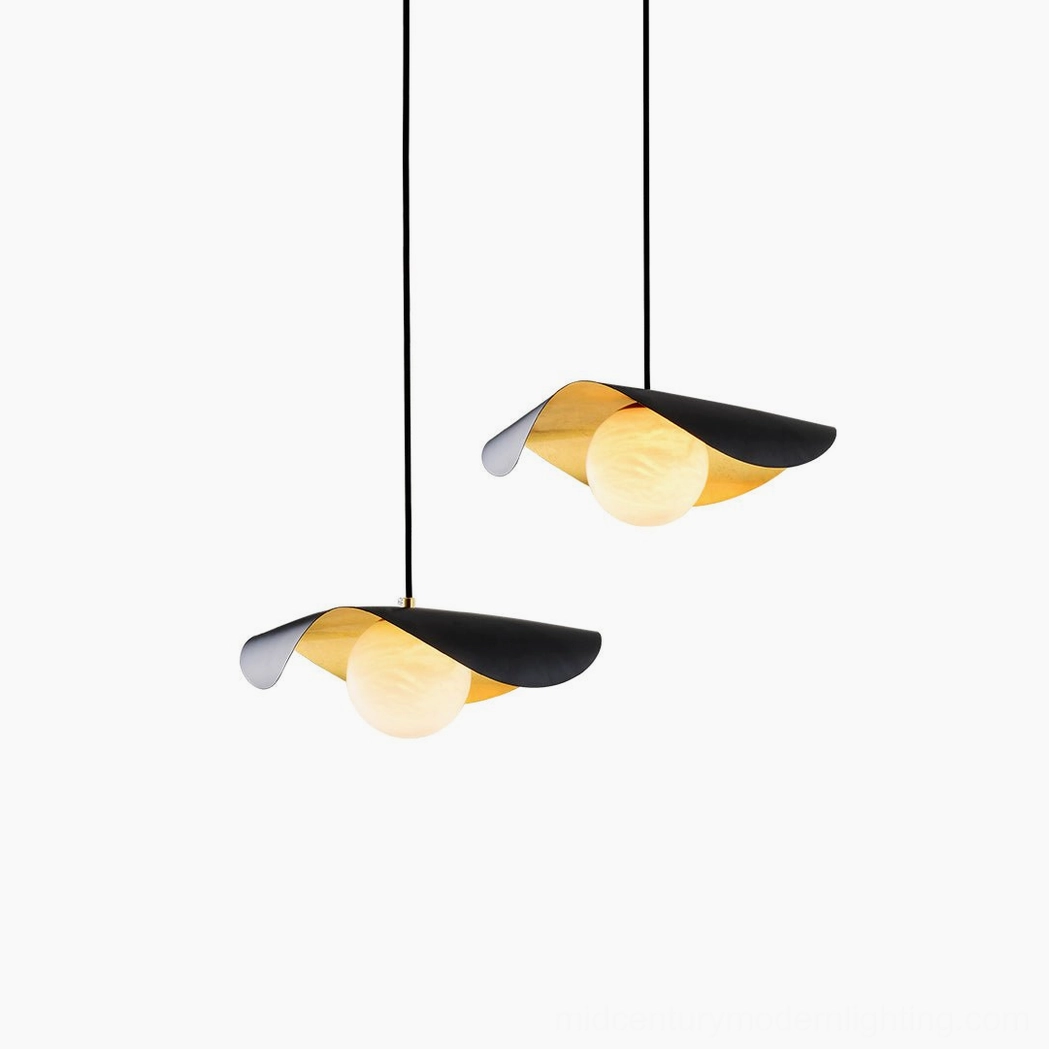 Cilla pendant lamp metal and alabaster construction, premium quality modern pendant light fixture, architectural lighting