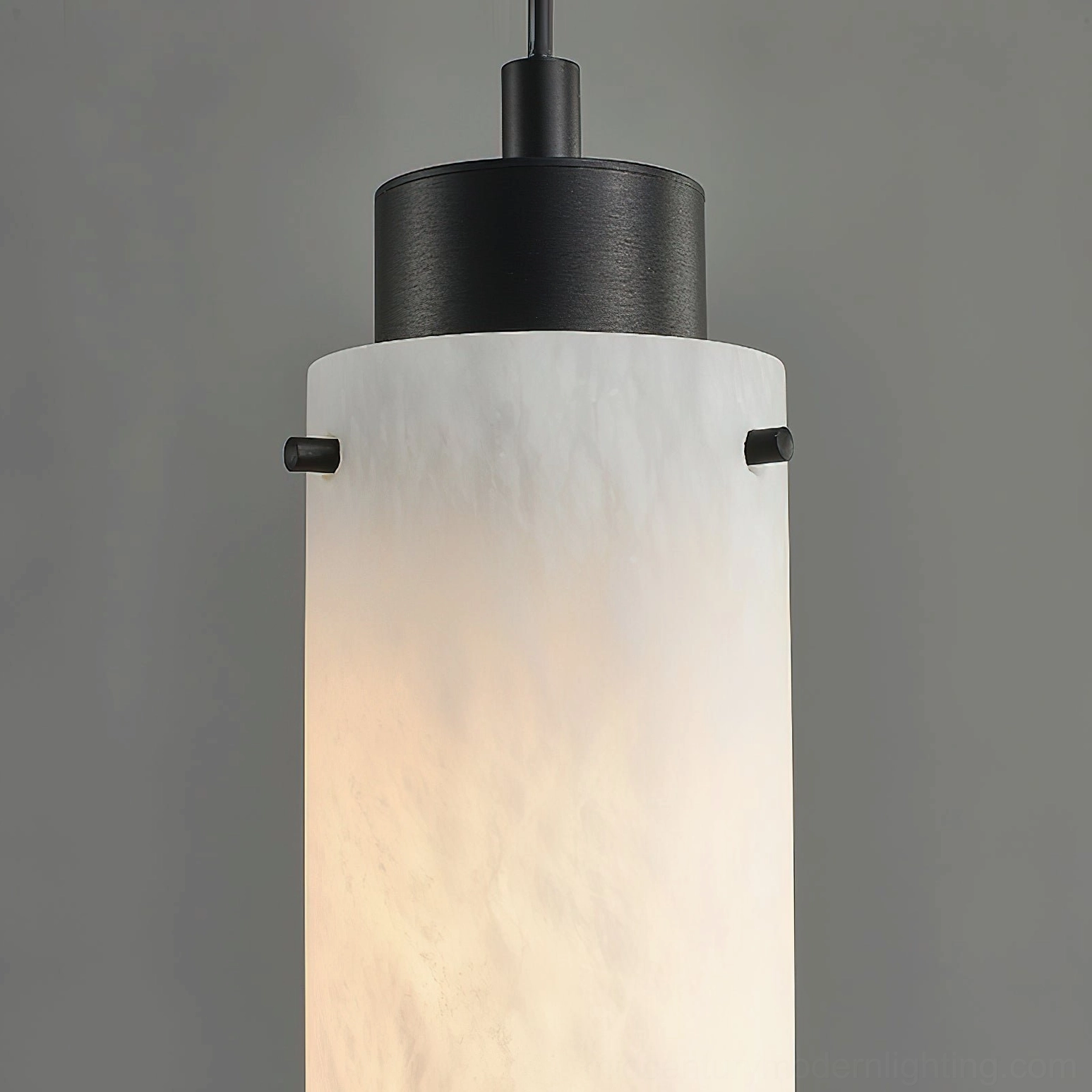 Cirio alabaster lamp shade top assembly brass mounting veined natural stone
