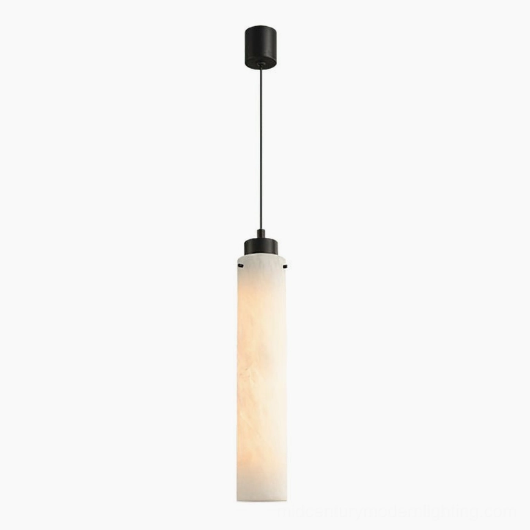Cirio alabaster pendant lamp full view studio white background modern pendant lighting