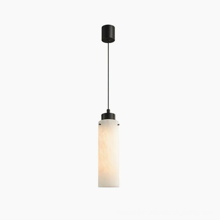 Cirio alabaster pendant lamp small size compact natural stone hanging light