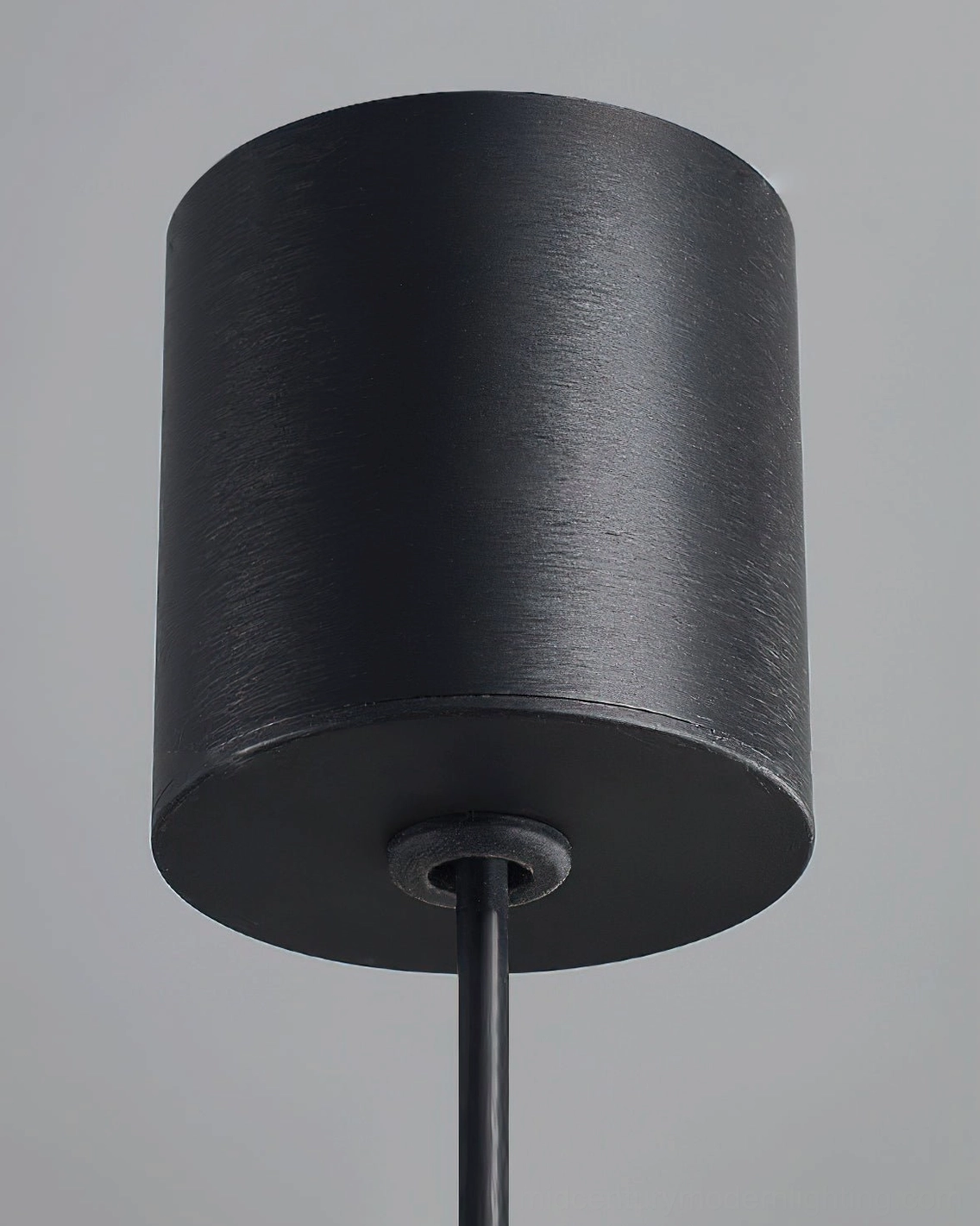 Cirio pendant lamp brass hardware bottom view matte black metal mounting fixture