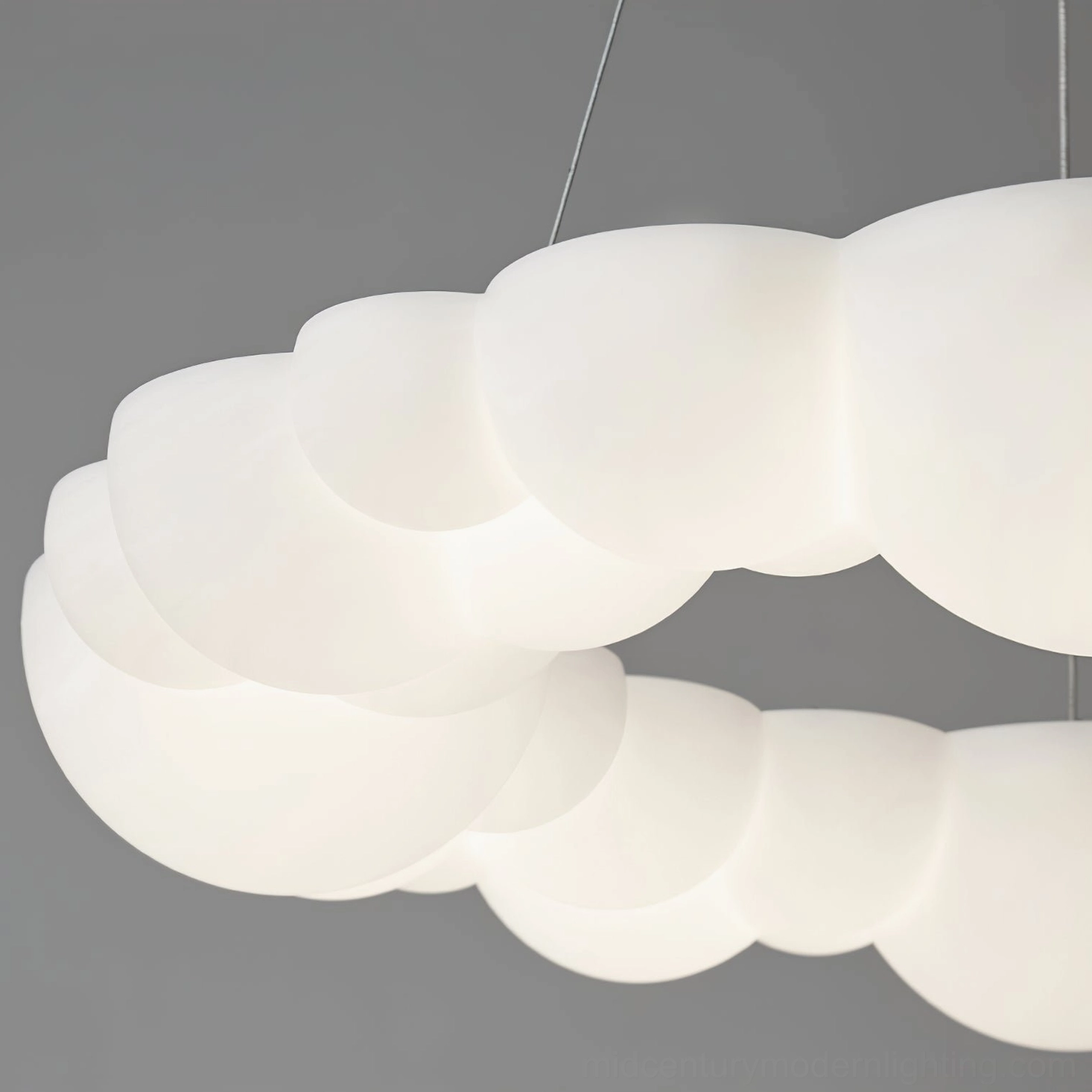 Cloud Bubble modern pendant showing soft sculptural cloud-like shade design