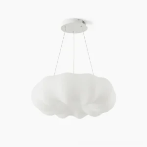 Cloud Kumo pendant light front view white background modern ceiling fixture