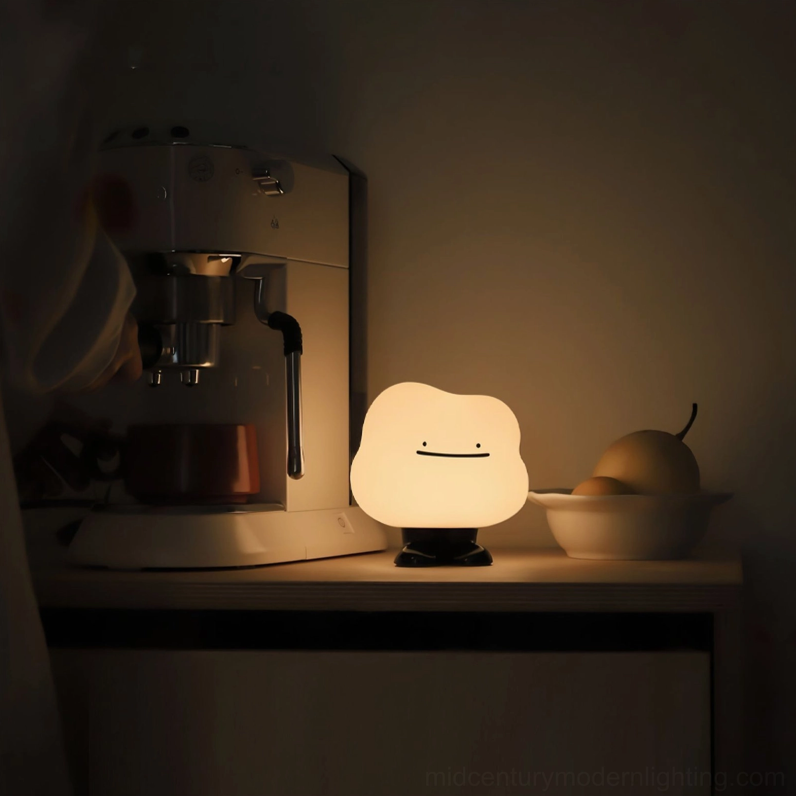 Cloud Night portable LED table lamp in black matte finish showing modern minimalist design and compact form factor
