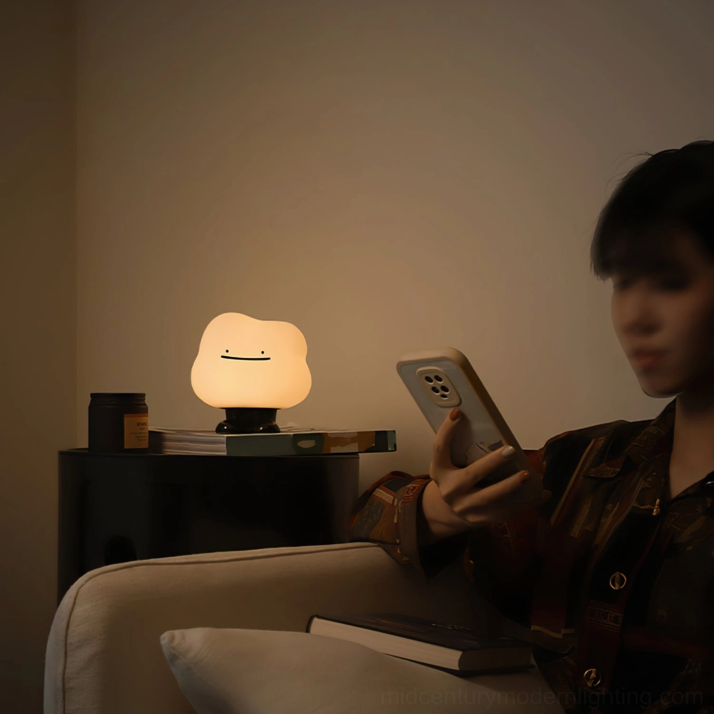 Cloud Night rechargeable table lamp with USB charging cable included, cordless portable lighting solution