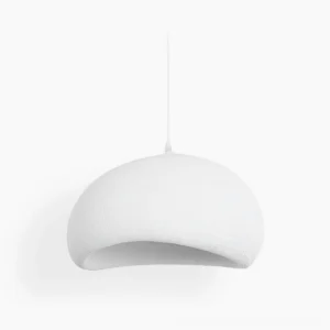 Cloud pendant lamp matte white finish close-up studio shot modern sculptural lighting