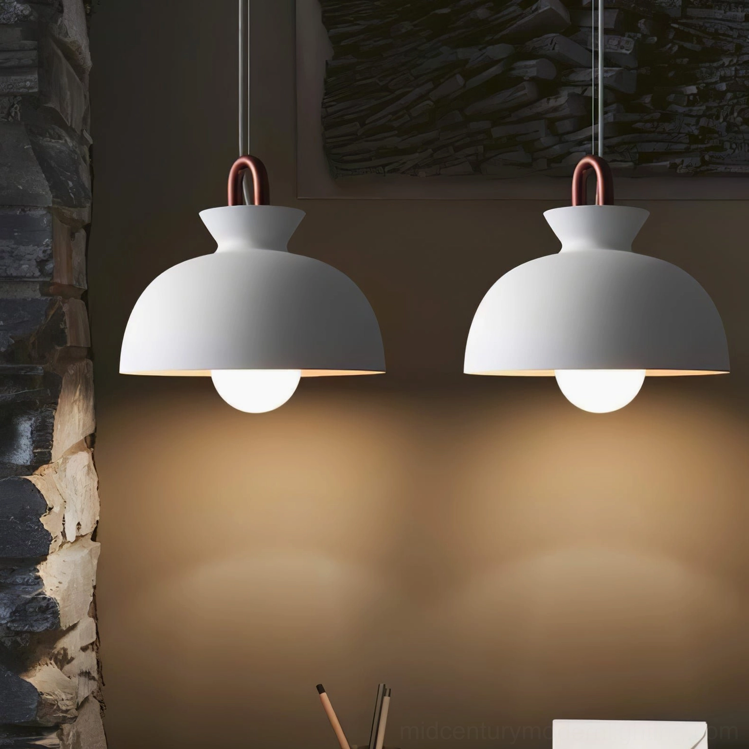 Coil ceiling suspension lamp showcasing minimalist design philosophy and craftsmanship