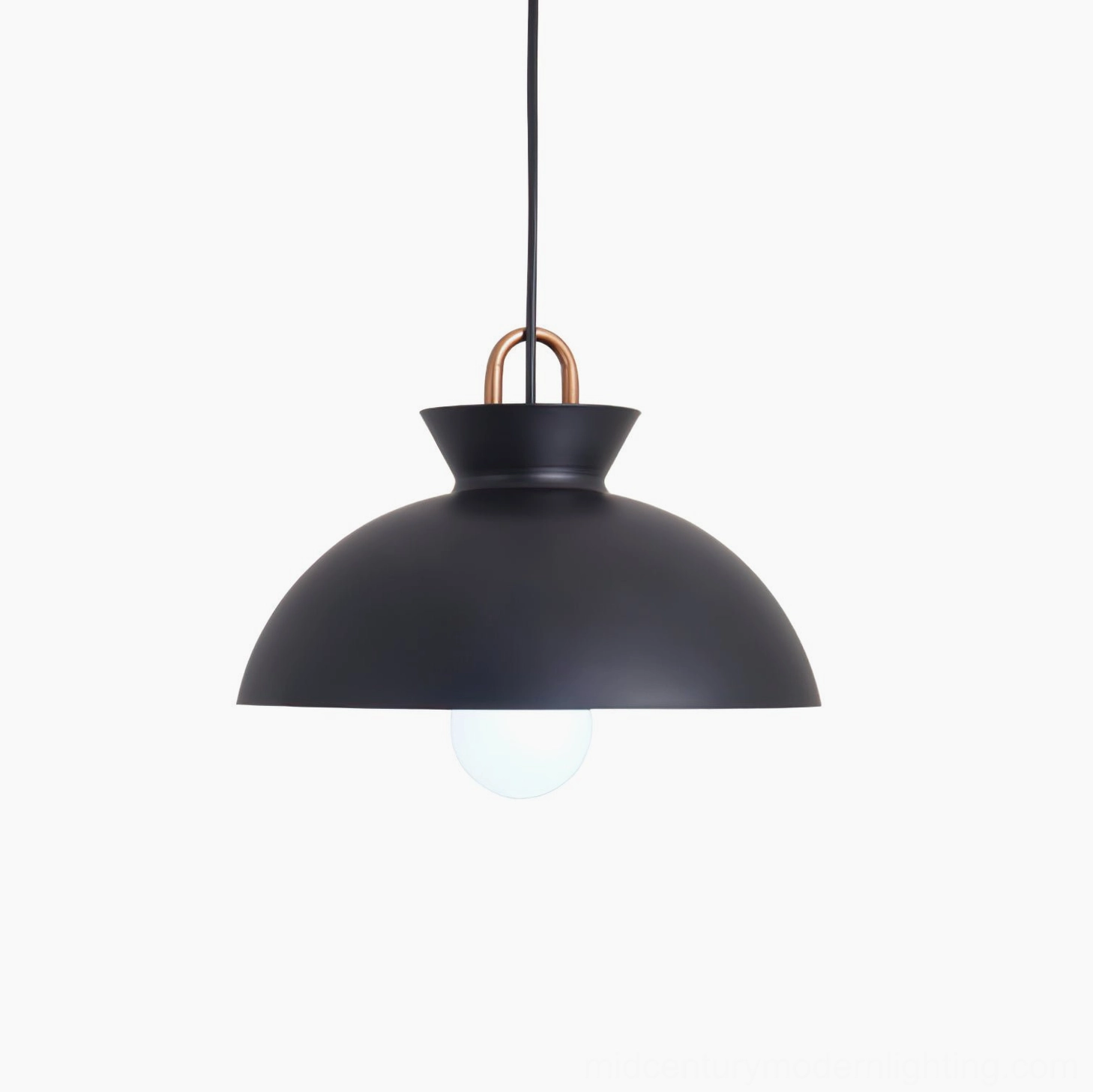 Coil pendant lamp installation example in scandinavian minimalist interior design space
