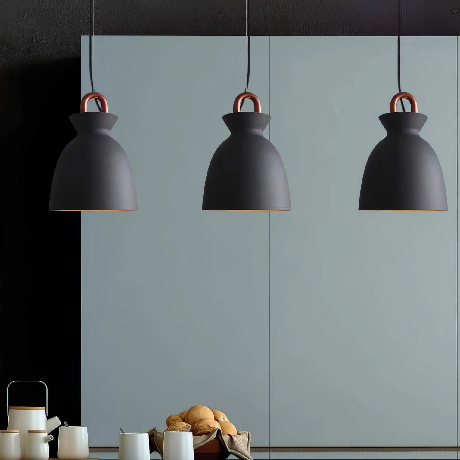 White coil pendant light emphasizing clean geometric form and minimalist aesthetic