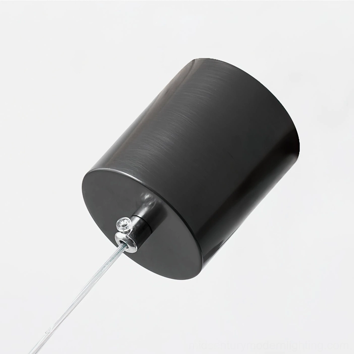 Modern black linear LED pendant - mid-century contemporary lighting fixture