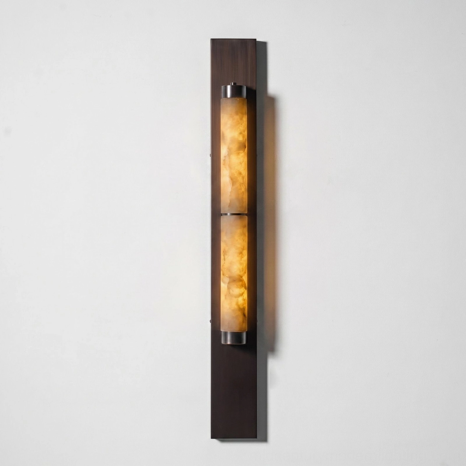 Columnar alabaster wall lamp design inspiration mid-century modern contemporary style