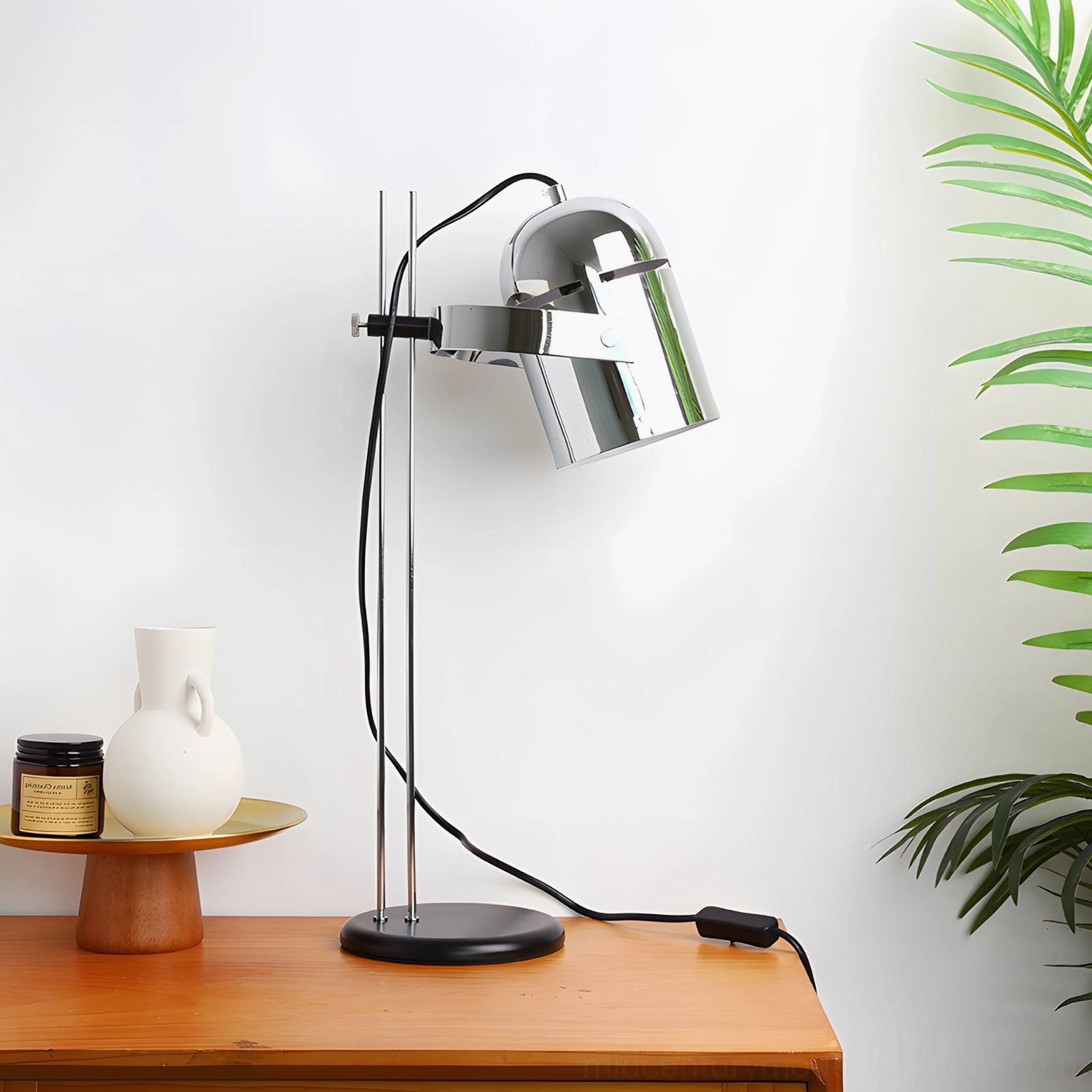 Chrome polished adjustable table lamp minimalist modern finish