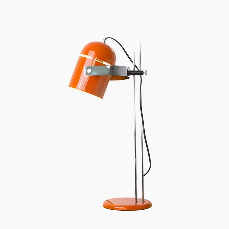 Orange adjustable table lamp vibrant color modern fixture