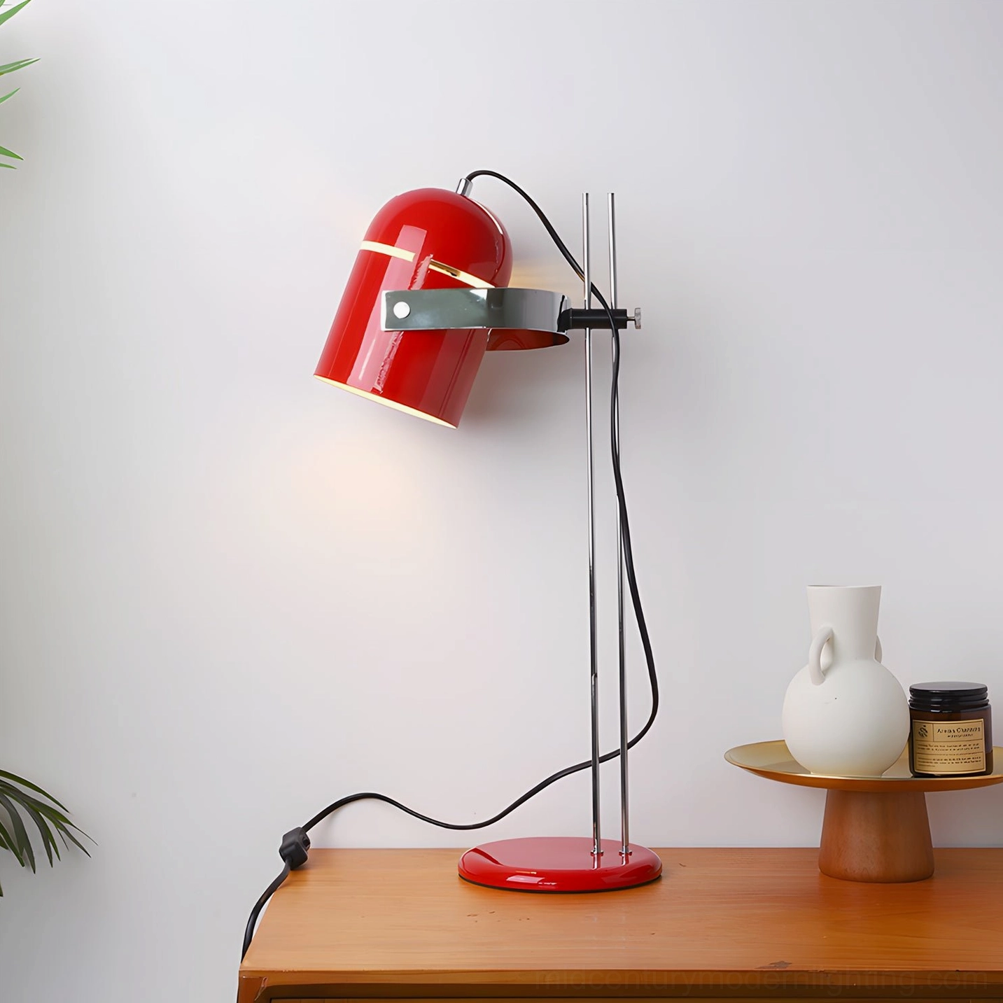 Red Combi adjustable lamp front studio glossy metal finish