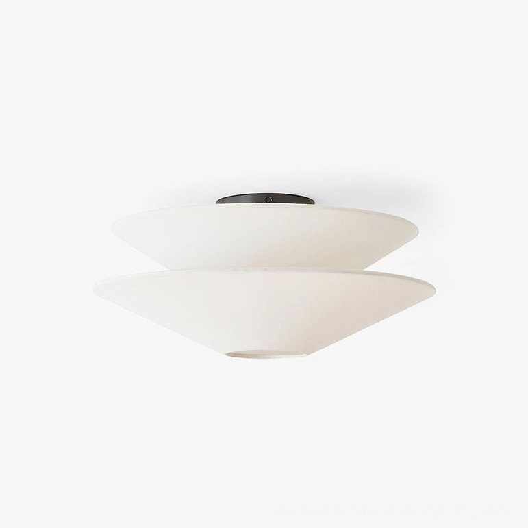 Cono medium 60cm diameter conical ceiling lamp white and black finish options