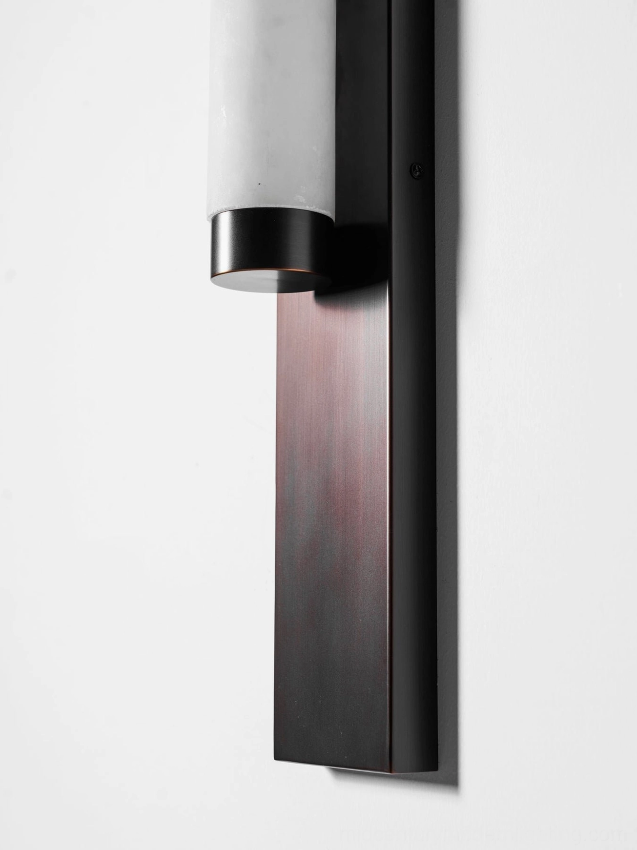 Contemporary alabaster wall sconce transitional interior design clean architectural lines