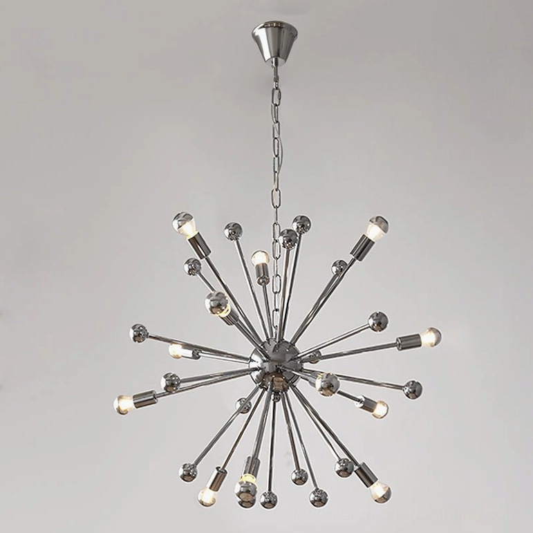 Contemporary atomic sputnik chandelier 12-light configuration unlit studio view