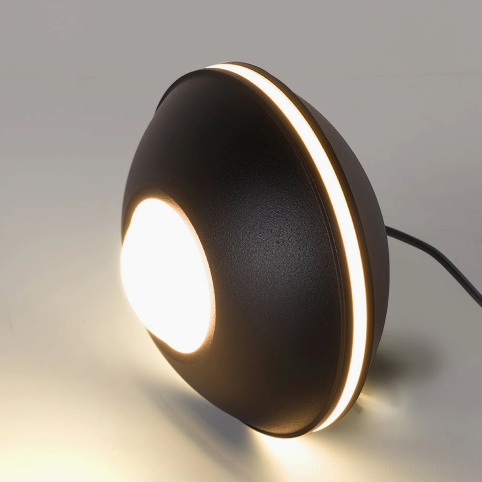 Contemporary minimalist disc pendant, modern saucer shade, sleek ceiling lighting installation