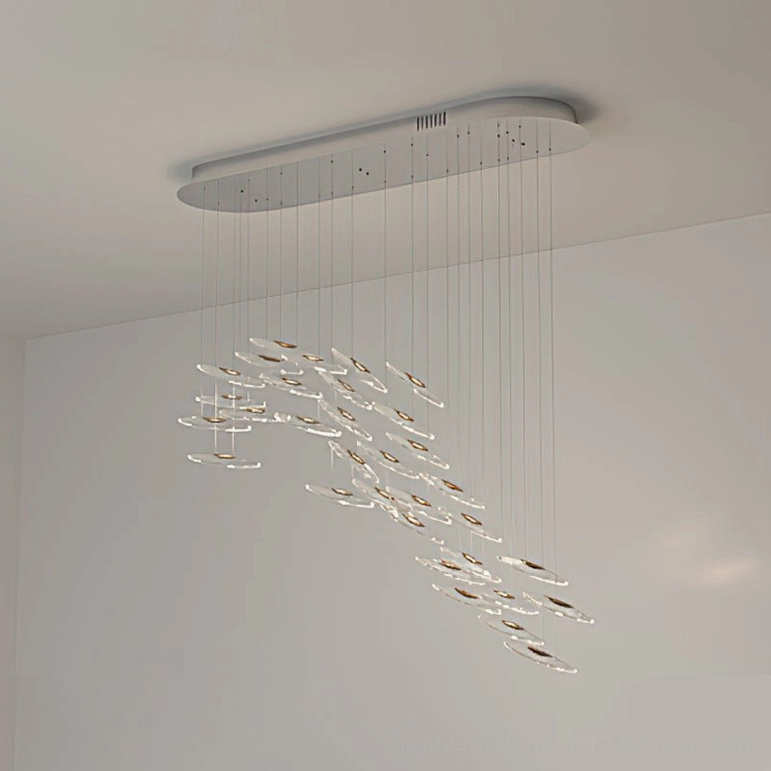 Contemporary glass chandelier 32 heads A version featuring premium glass elements and elegant suspension