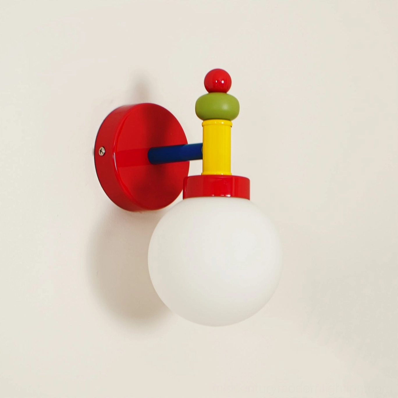 Contemporary wall lamp with vibrant multi-color design creating statement lighting feature