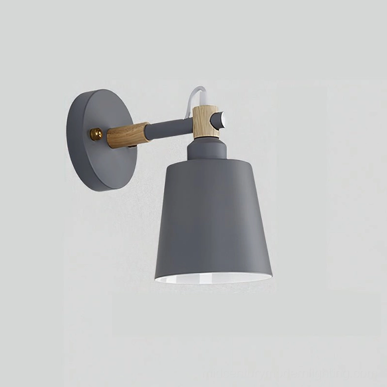 Copita tileable wall lamp in white and wood finish showing clean modern minimalist architecture