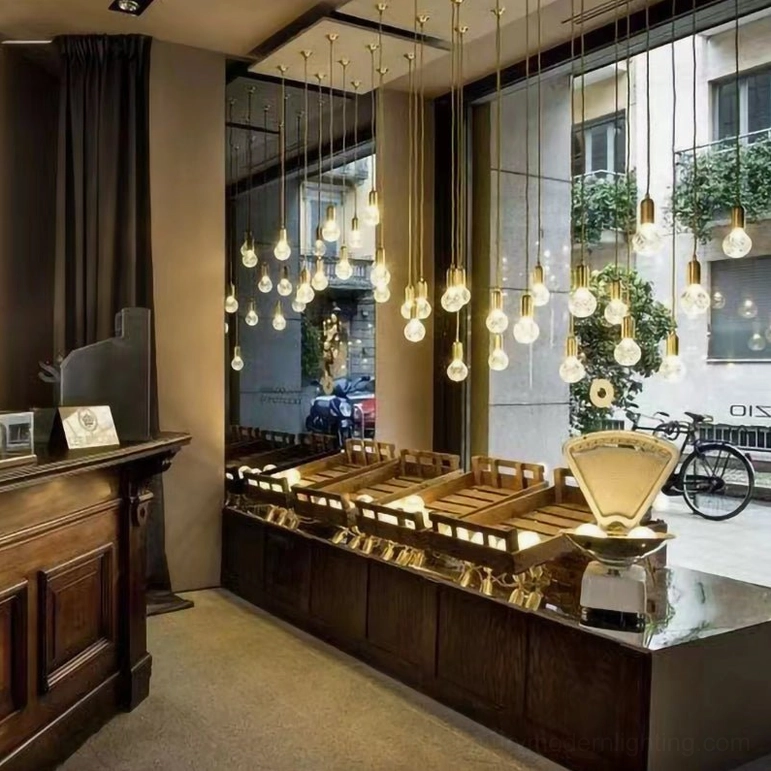 Crystal bulb pendant light compatibility with universal AC 110-240V voltage standards