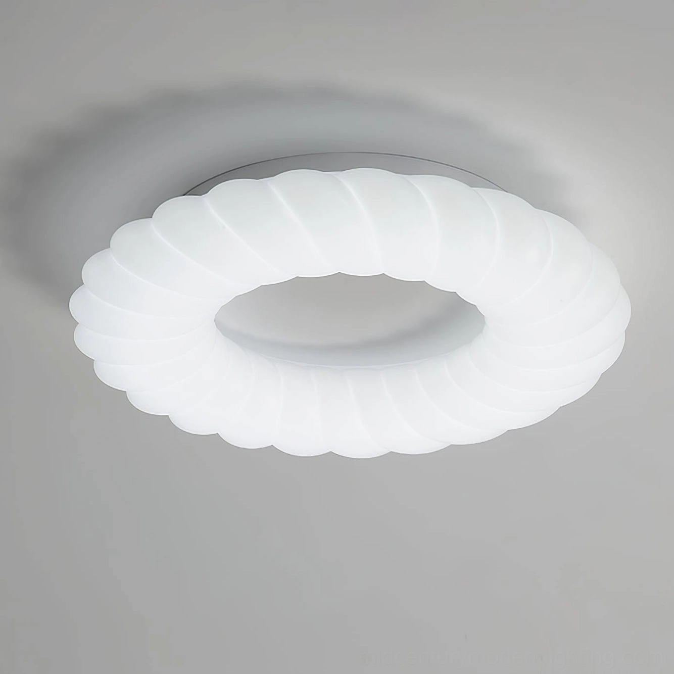 Cumulus LED ring ceiling lamp medium size showing proportion and scale in room