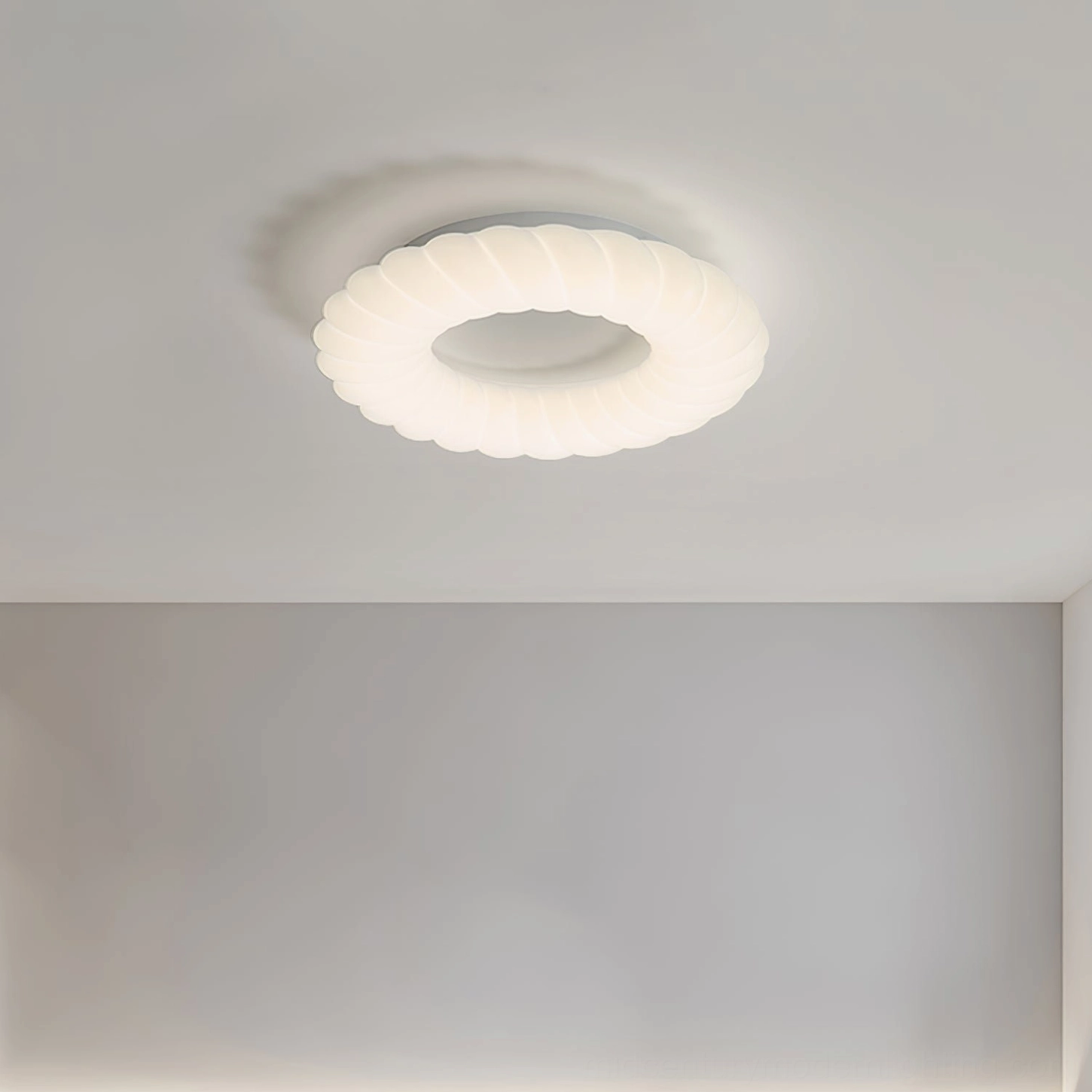 Cumulus flush-mount ceiling fixture neutral white light in home environment