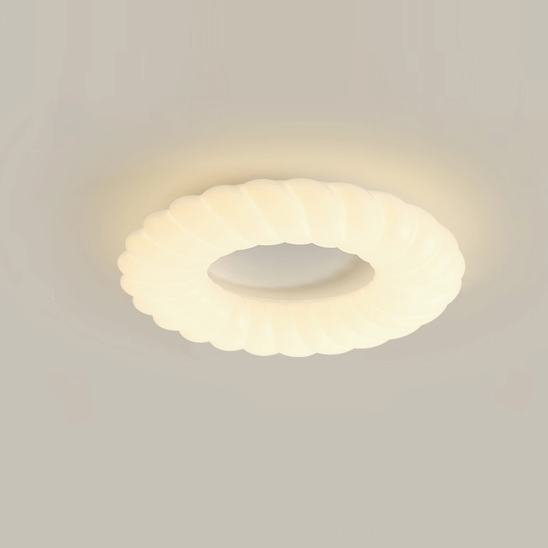 Cumulus ceiling lamp torus ring design with integrated LED warm light option