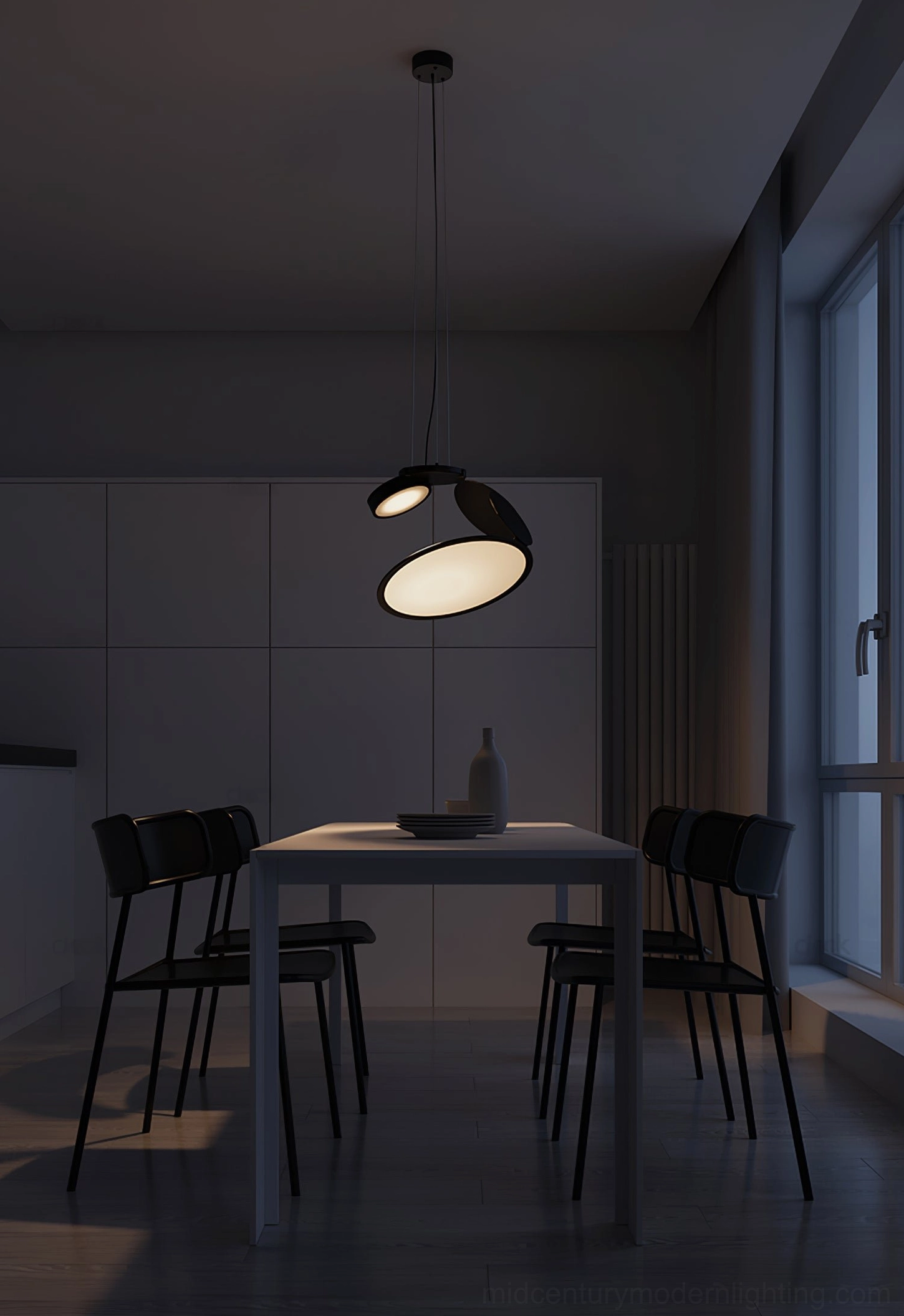 Cut pendant lamp lighting demonstration geometric shadow pattern effect