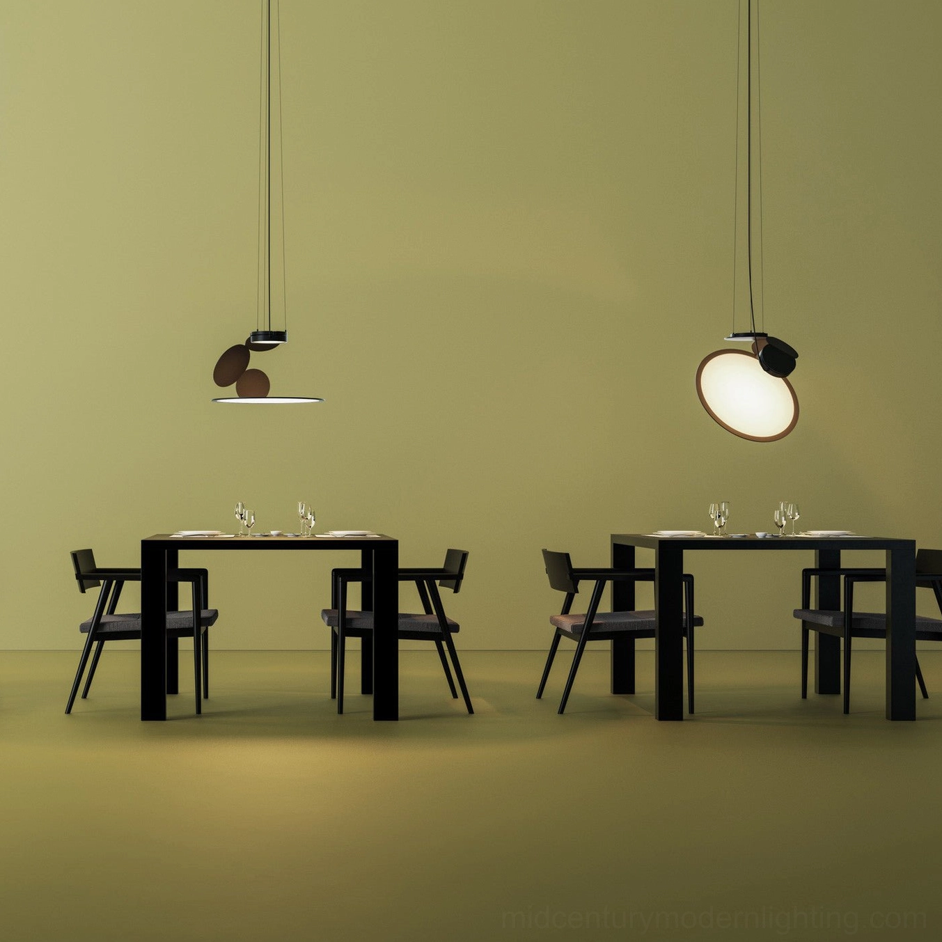 Cut pendant lamp modern space minimalist sculptural architectural design