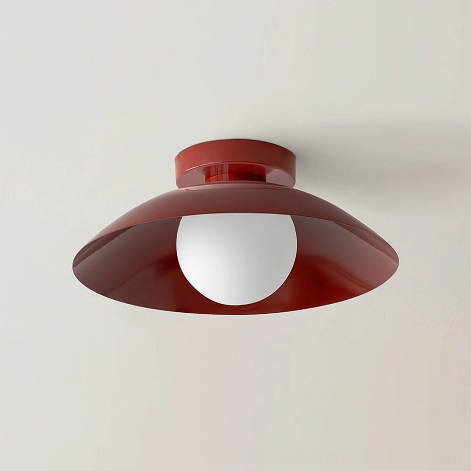 Danoise red ceiling lamp Nordic minimalist statement fixture modern home lighting design
