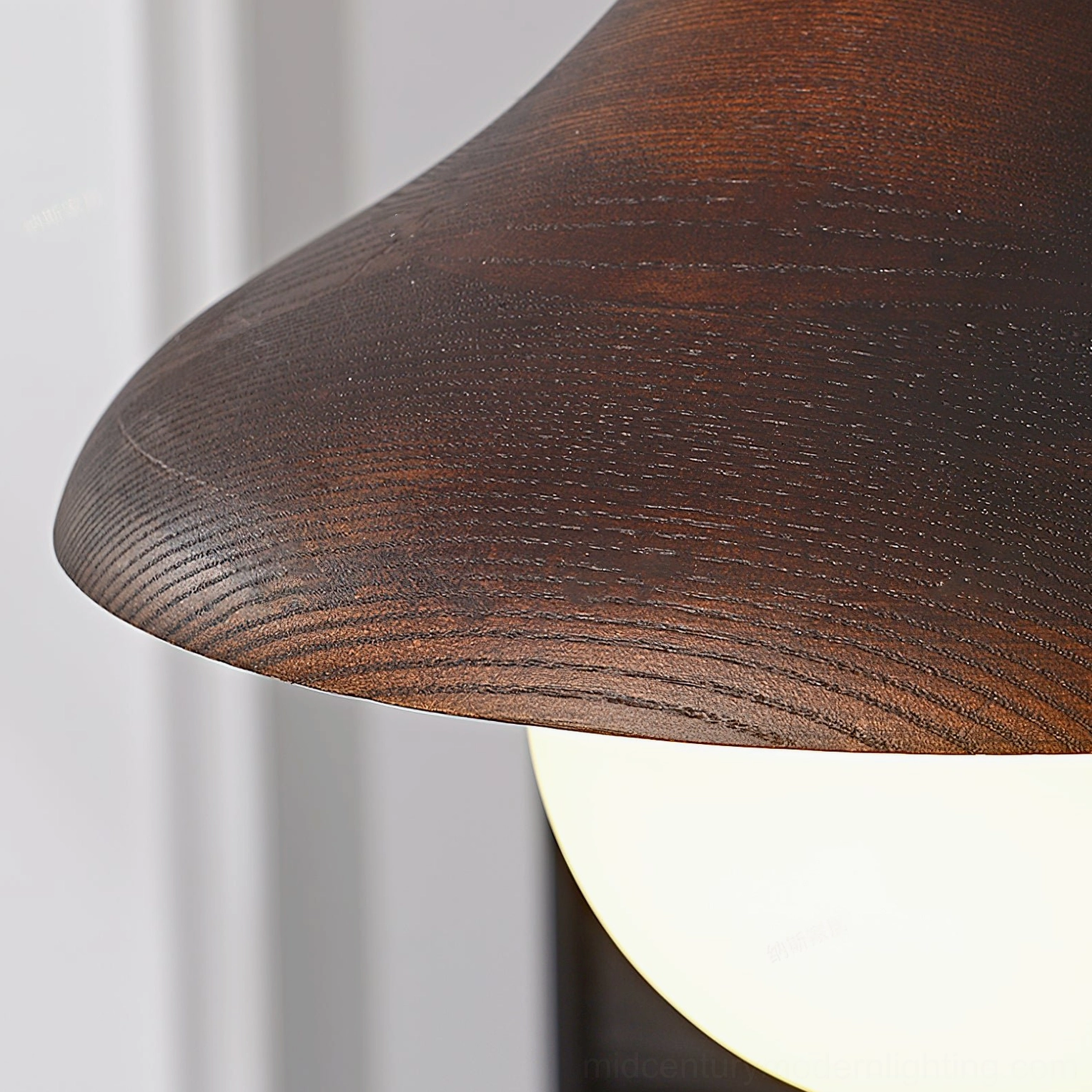 Delano pendant light installed in modern residential space, showing integration with mid-century design aesthetic