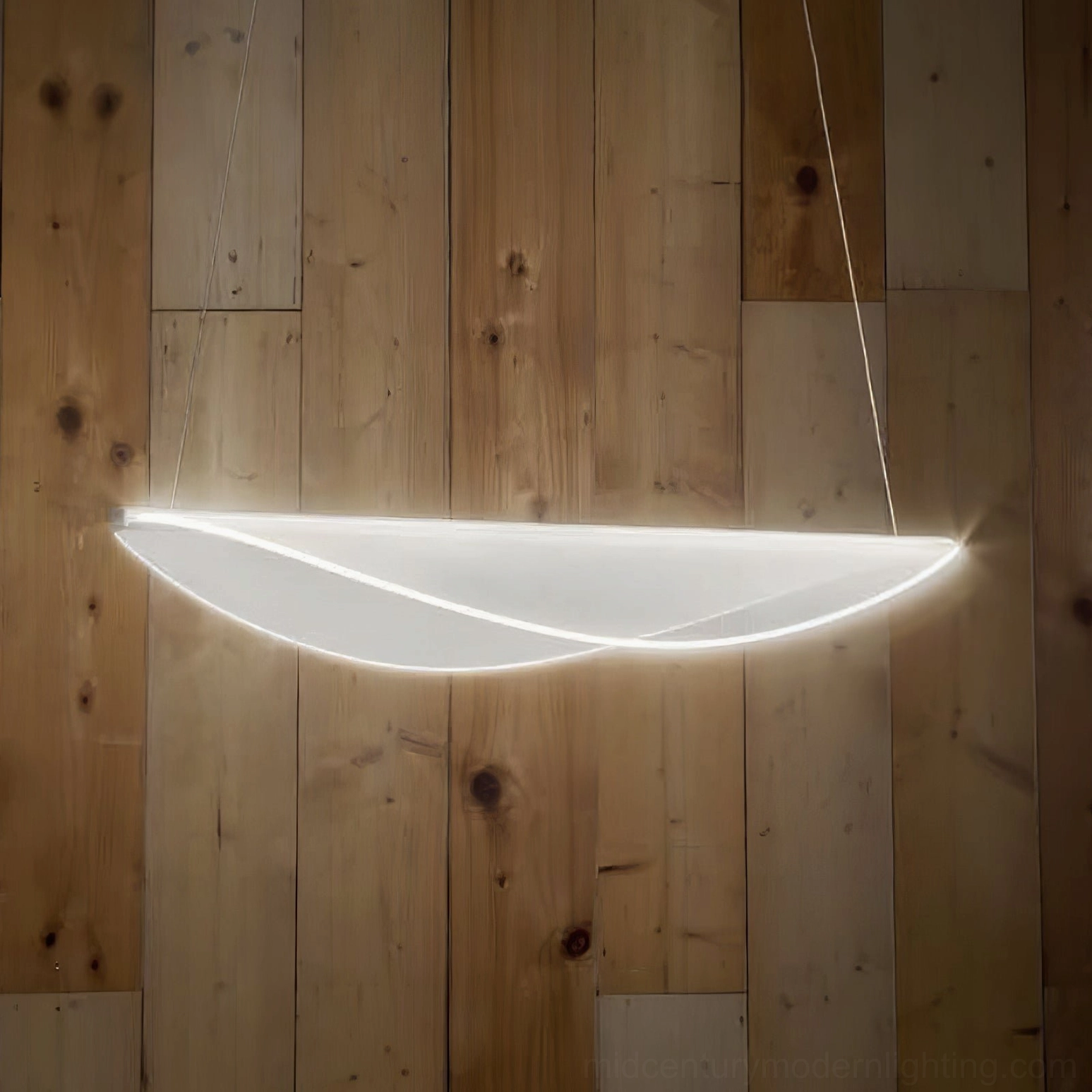 Modern LED twisted pendant light fixture contemporary interior design focal point