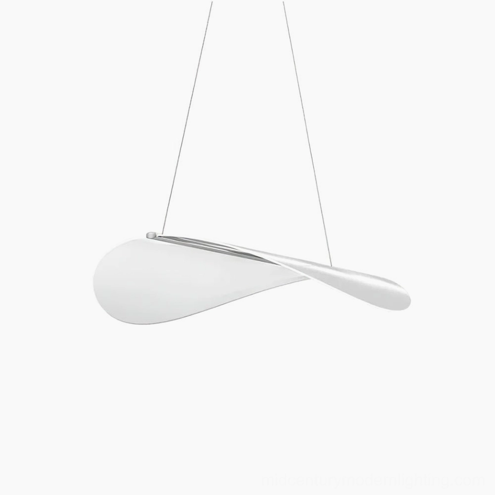 Modern twisted pendant light fixture contemporary minimalist design LED illumination
