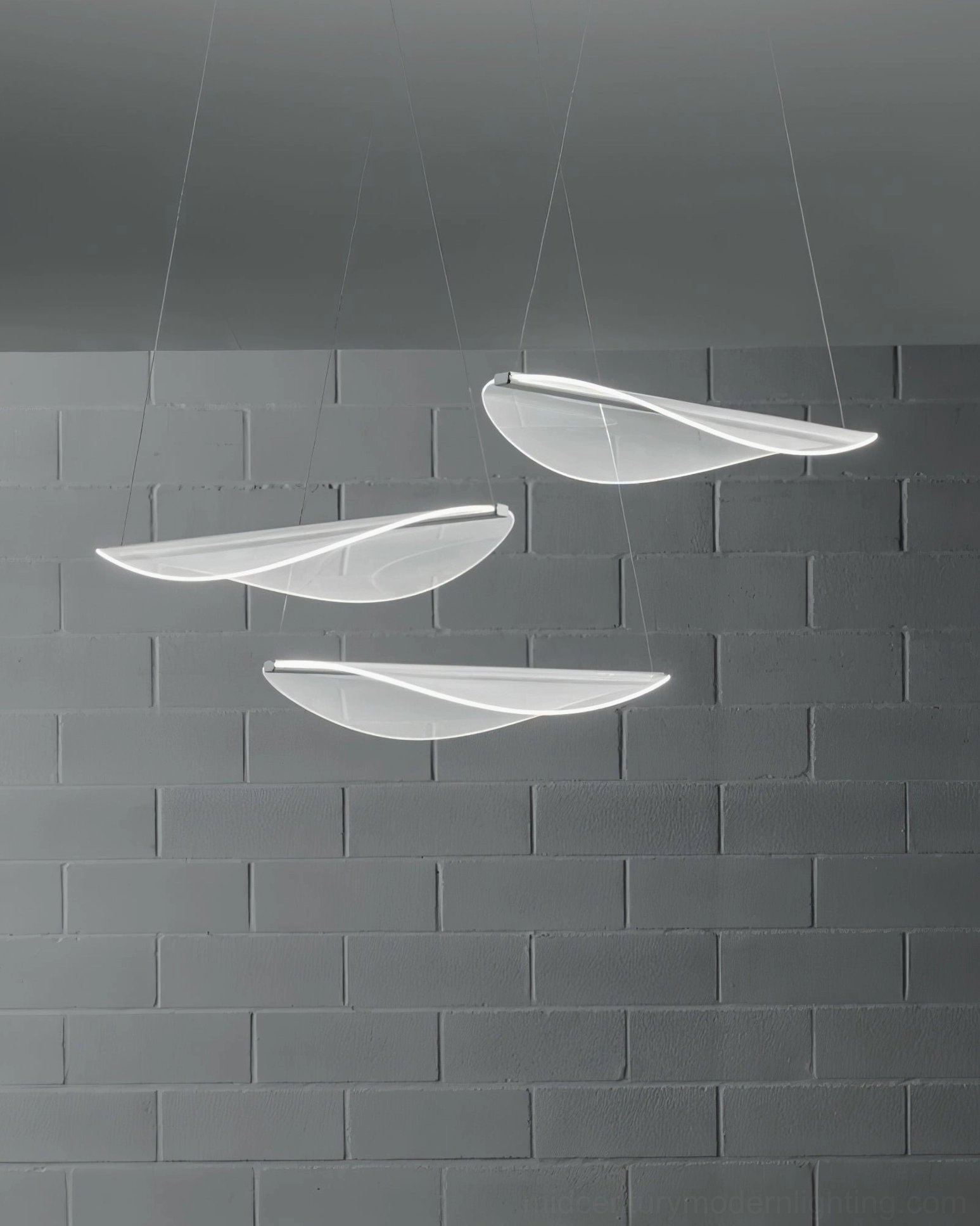 Organic twisted form pendant lamp modern interior minimalist LED illumination