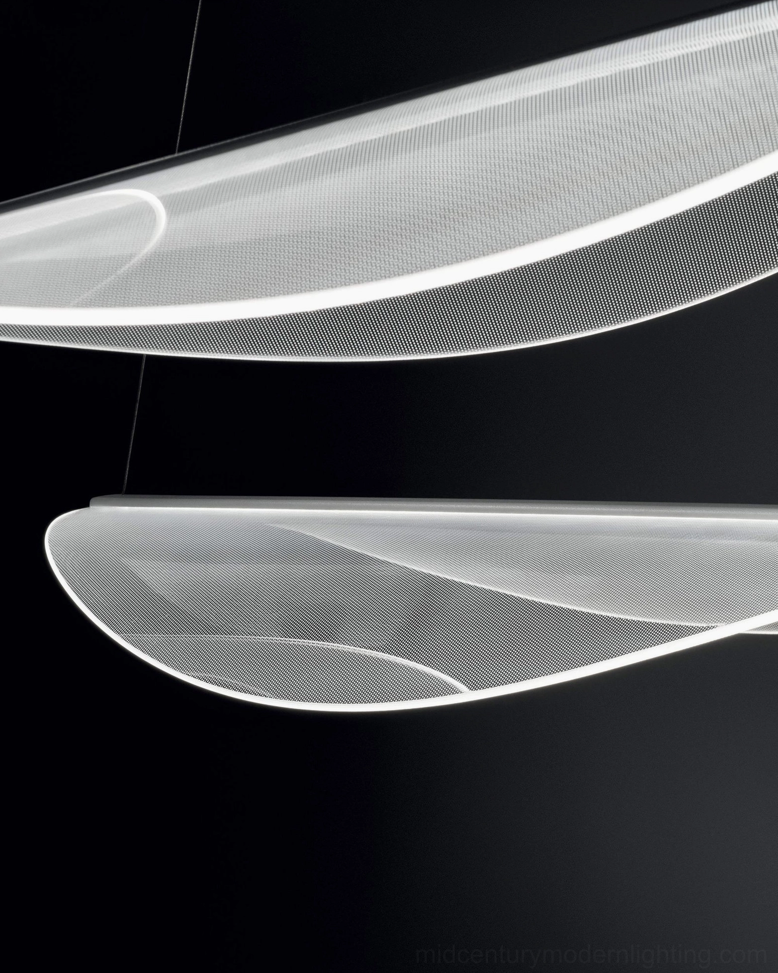 Premium twisted pendant lamp sculptural form contemporary interior design lighting