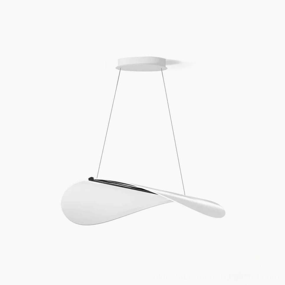 Single head twisted pendant lamp black and clear finish warm light minimalist